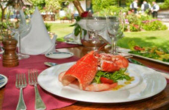 Freshly caught Sark Lobster -  served in the Garden