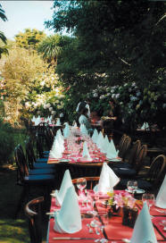 Dining in the garden