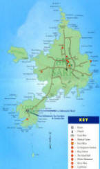 Map of Sark showing situation of La Sablonnerie Accommodation